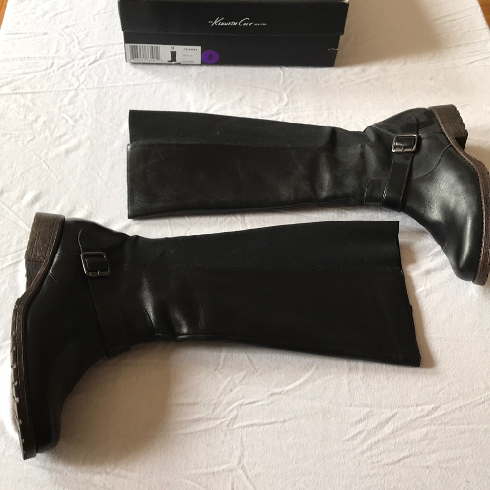 Kenneth Cole black riding boots 9